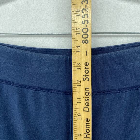 EILEEN FISHER Pants 3X Stretch Organic Cotton Jersey Wide Crop Pull On Blue USA - Picture 8 of 12